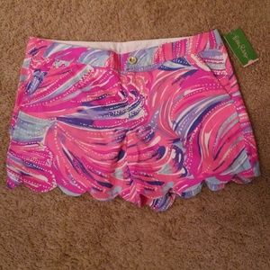 NWT Lill Pulitzer scalloped shorts size 10